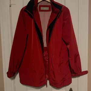 Women’s Liz Claiborne Red Windbreaker Jacket Small